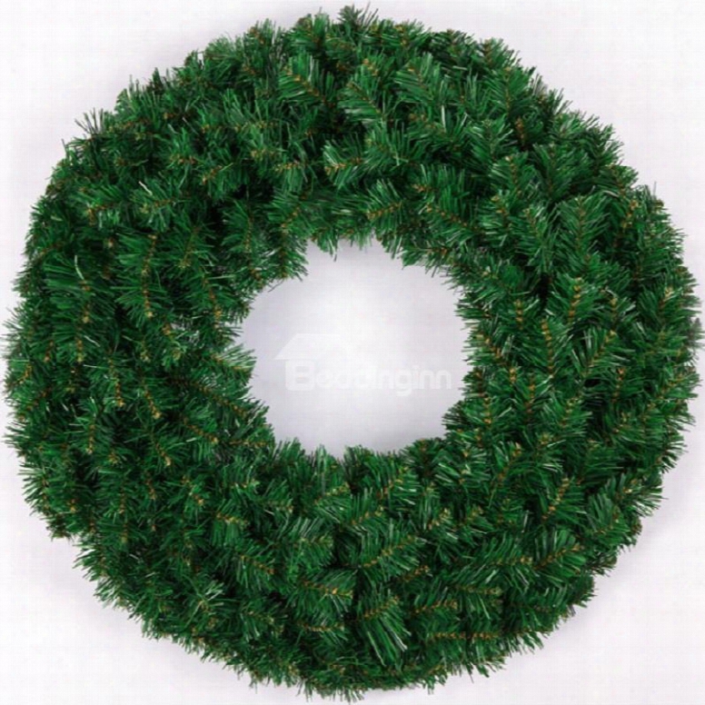 Solid Thickened Green Wreath Christmas And Festival Room And Door Decorations