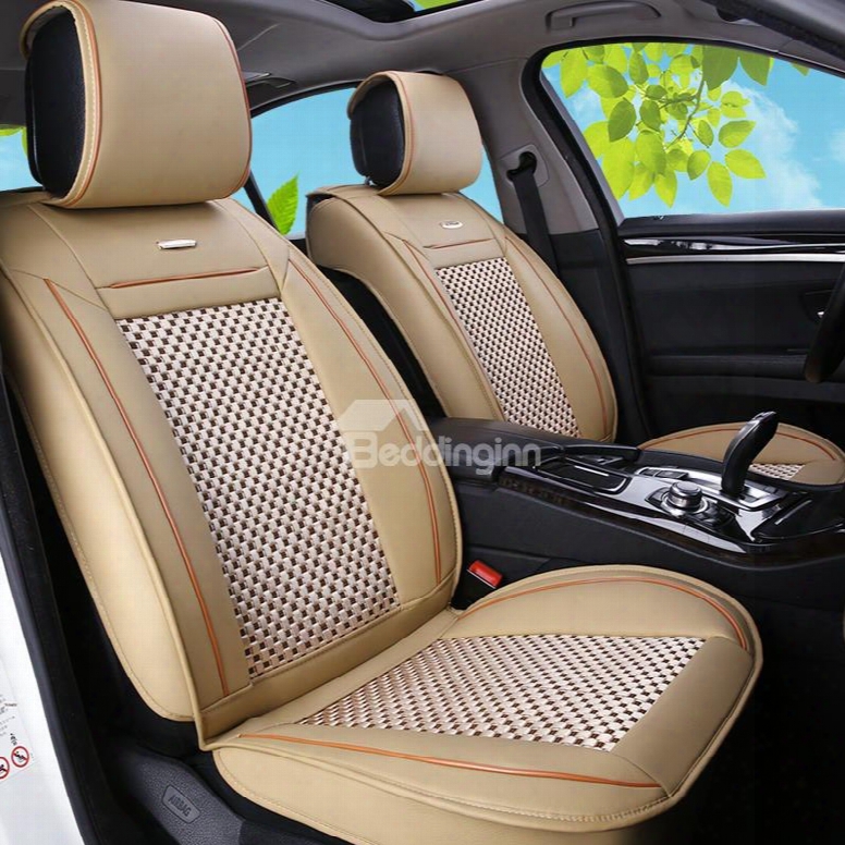 Textured Simple Fast Heat Dissipation Ice Silk And Rayon Car Seat Cover