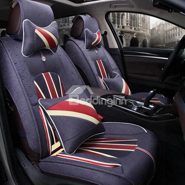 Union Jack Popular Design Pattern Durable Universal Five Car Seat Cover