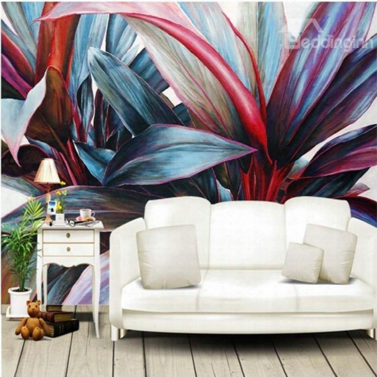 Unique Colorul Plants Pattern Home Decorative Waterproof 3d Wall Murals