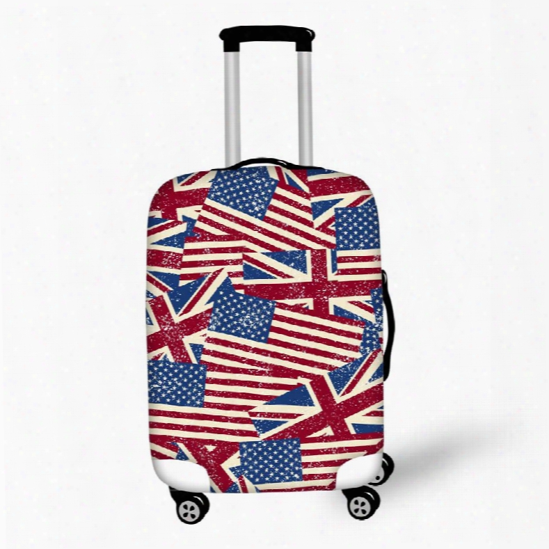 United States Of America Usa Flag Waterproof Stretch18-30 Inch 3d Printed Luggage Protector Covers