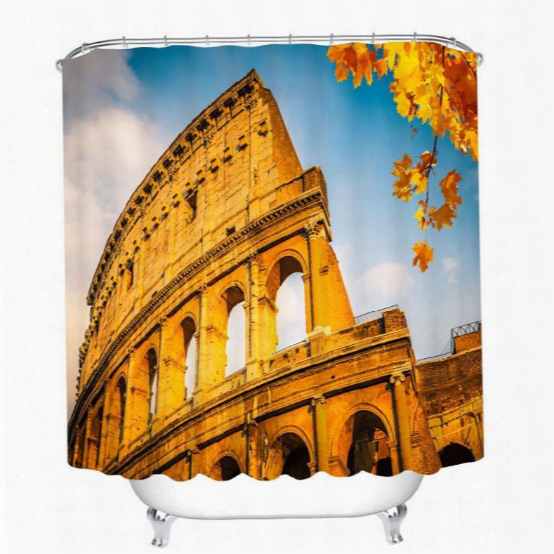 Wonderful Roman Colosseum 3d Printed Bathroom Waterproof Shower Curtain