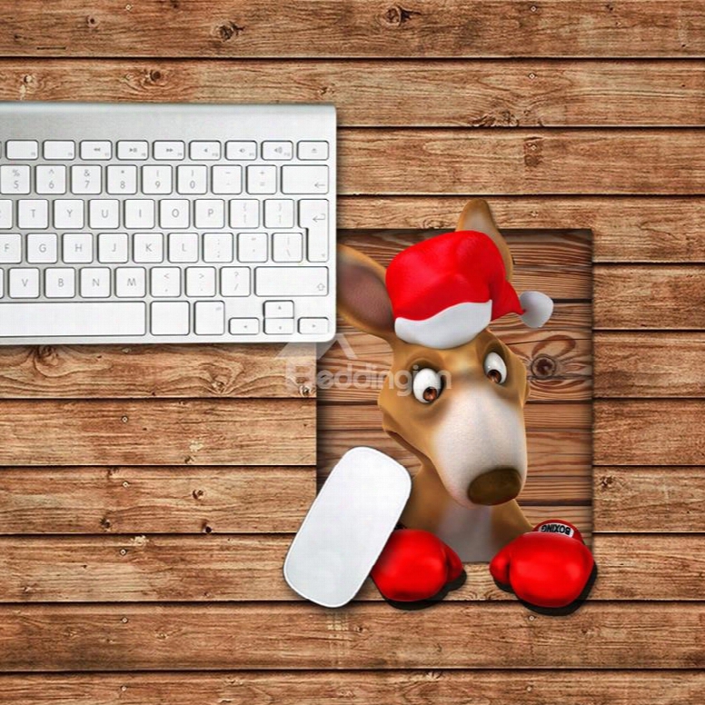 3d Christmas Puppy Pattern Removable Mouse Pad Desk Stickers