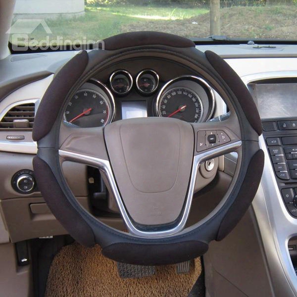 3d Stereo Charming Solid Color Warm Anti-skid Universal Car Steering Wheel Cover