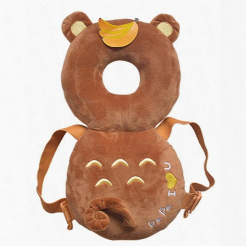 Bear Buckle Pp Cotton 1-piece Brown Anti-tumbling Toddlers Pillow