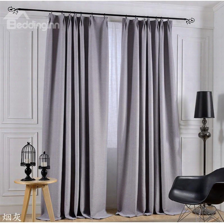 Blackout And Decoration Linen Concise And Luxury Room Curtains