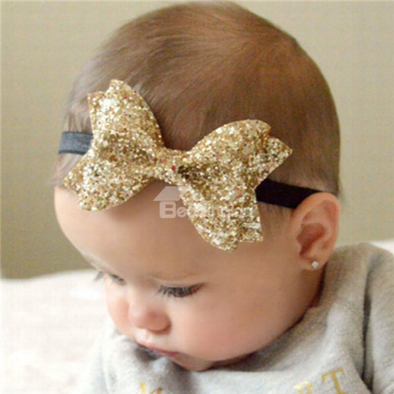 Bowknot Decoration Leather Multi-color Baby Hair Band