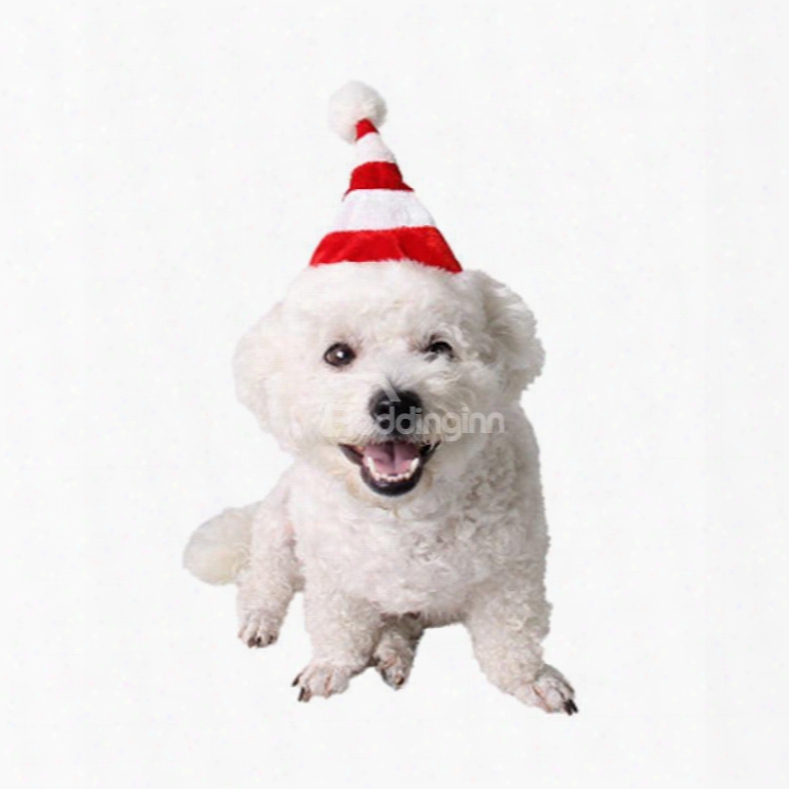 Cat Christmas Hat Puppy Dog Santa Hat Red