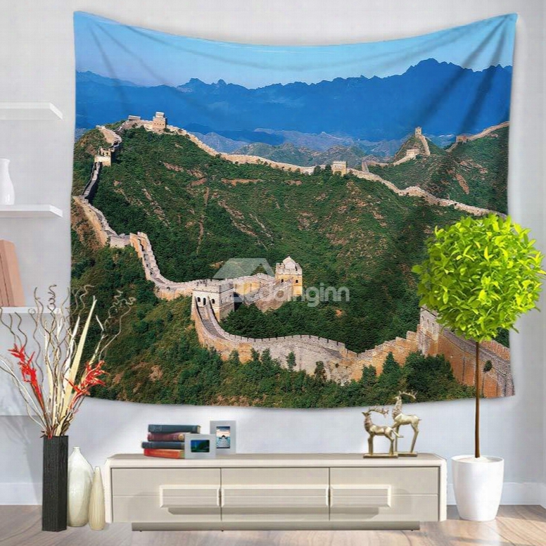 China The Great Wall World  Wonders Pattern Decorative Hanging Wall Tapestry