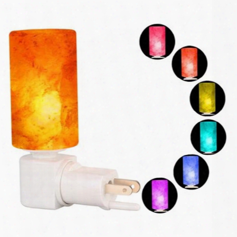 Colorful Fashion And Modern Cylinder Himalayan Ionic Crystal Salt Lamp