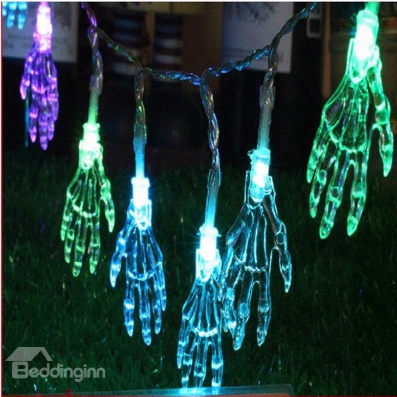 Colorful Skull Hands Halloween Indor And Outdoor Home Decorative Led Night Lights