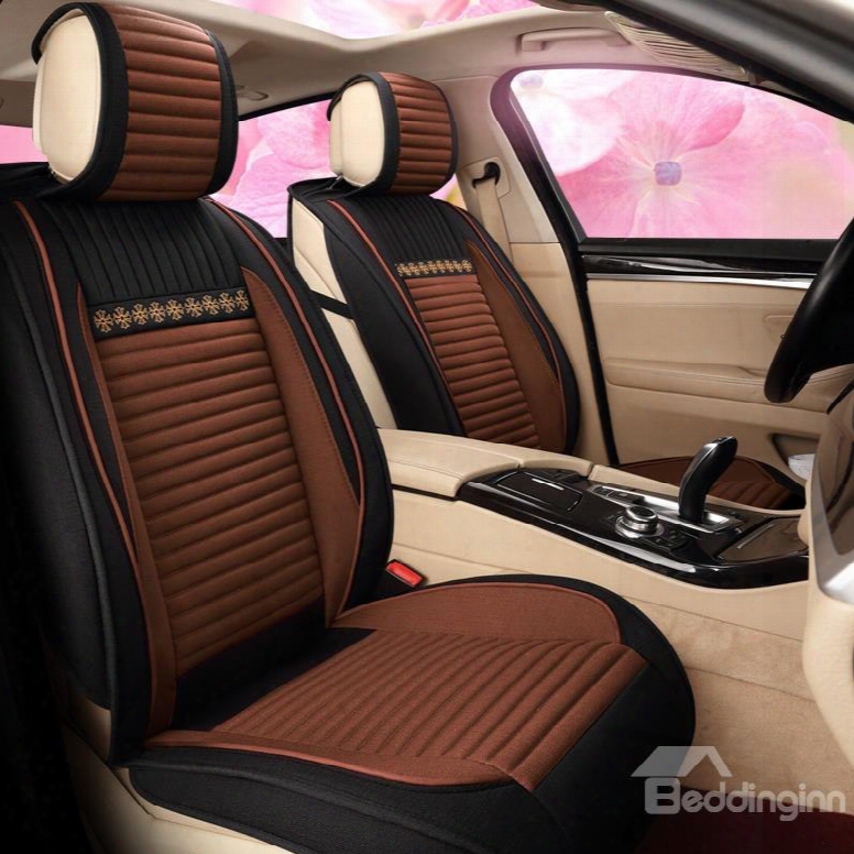 Cost-efficient Refreshing Casual Design Color-blocking Universal Car Seat Covers