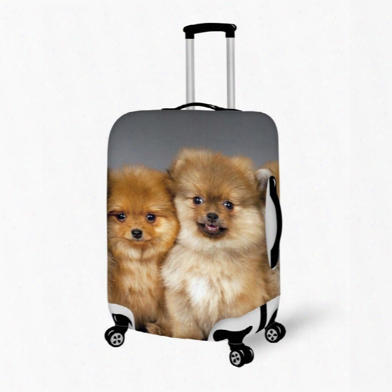 Cute Doggy Pattern 3d Painted Luggage Cover