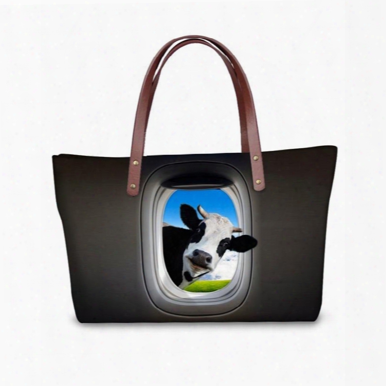 Doubtful Cows 3d Printed For Women Girls Shoulder Handbags