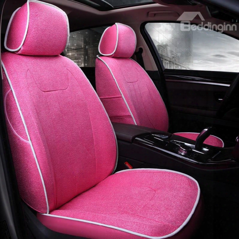 Graceful And Simplified Design Design Pure Color Flax Custom Paroxysm Car Seat Cover