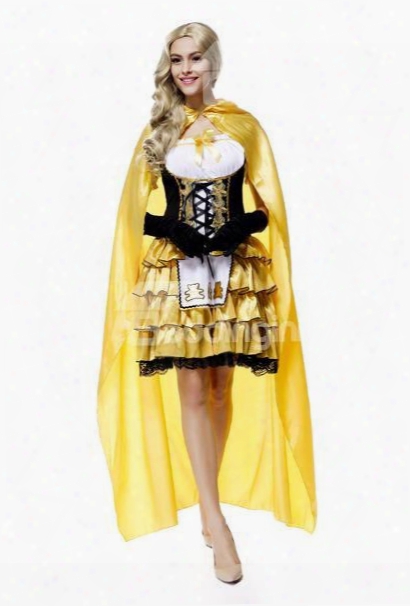 Elegant Princess Modeling With Cool Cloak Creative Cosplay Costumes