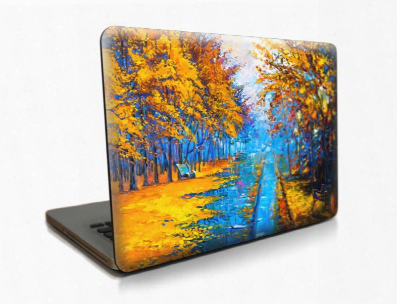 Fall Leaves Yellow Pattern Hard Plastic Cover For Macbook