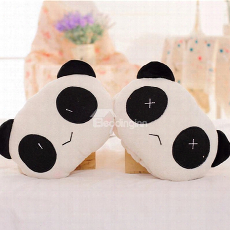 Fashion Charming 1-pair Lovely Panda Style Creative Car Headrest Pillow