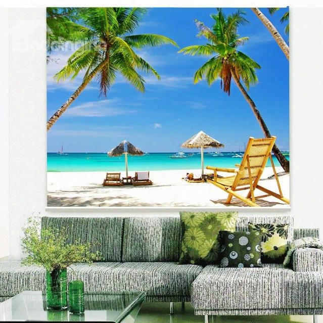 Happy Beach Vacation Printing 3d Roller Shades
