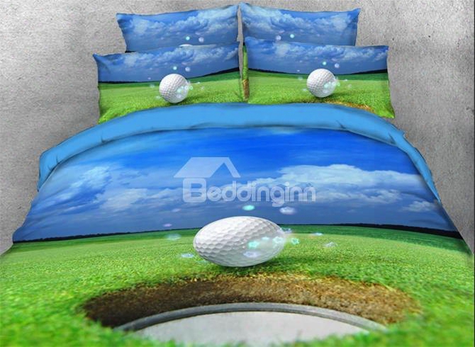 Onlwe 3d Golf Ball On Edge Of Cup 4-piece Bedding Sets/duvet Covers