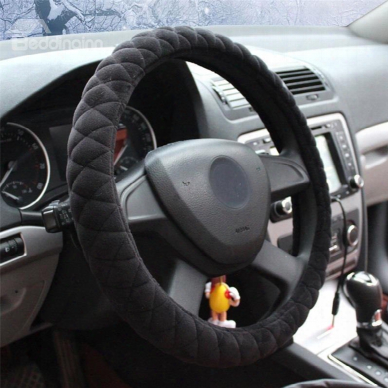 Plush Material Winter Thick Warm Cost-efficient Car Steering Wheel Cover