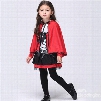 Halloween Witch Polyester and Net Cloth Red Kids Costume