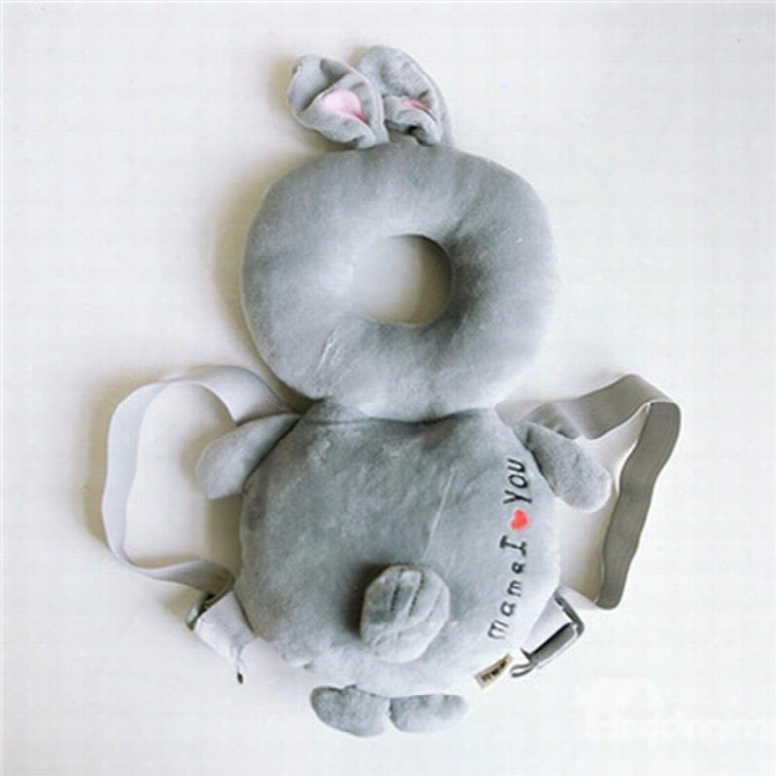 Rabbit Buckle Pp Cotton 1-piece Gray Anti-tumbling Toddlers Pillow