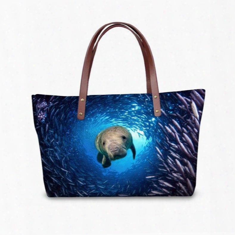 Sea World Waterproof Seal Animals 3d Printed Handbags