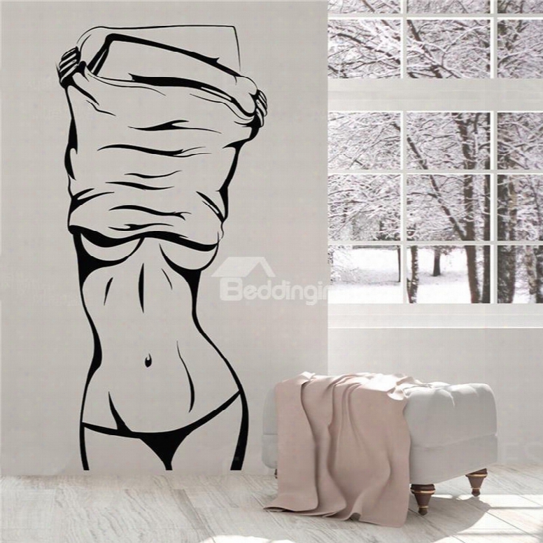 Sexy Girl Bathroom Bedroom Art Decor Special Design Wall Sticker