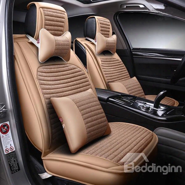 Simplistic Strips Pattern With Streamline Trims Universal Five Or Seven Car Seat Cvoer