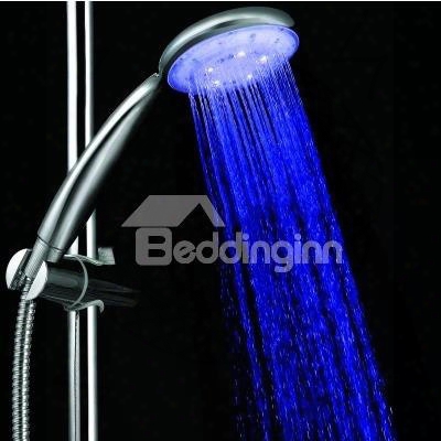 A Grade Abs Chrome Finish Color Changing Led Hanldheld Shower Head