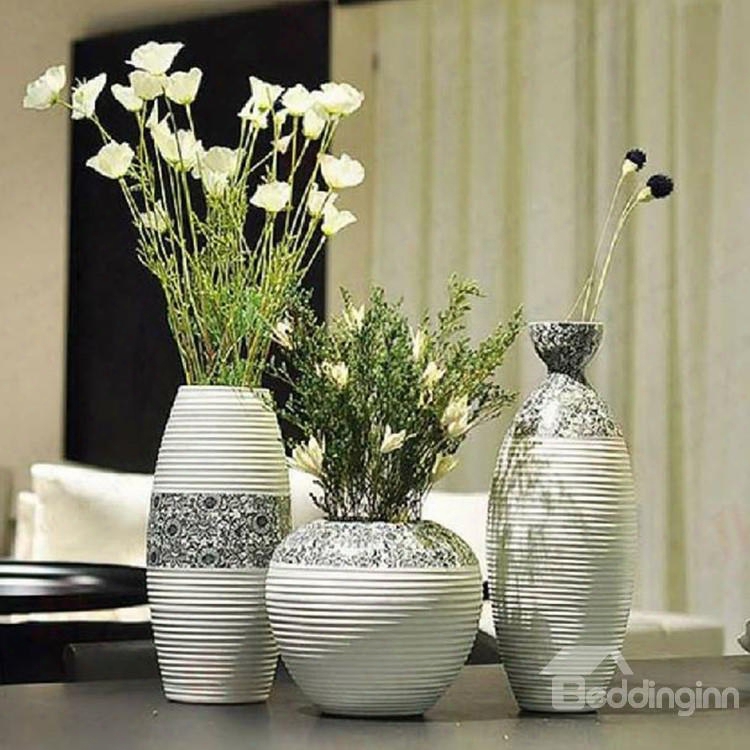 Alluring Modern Simple Style Sunflowers Design Three-piece Flower Vases