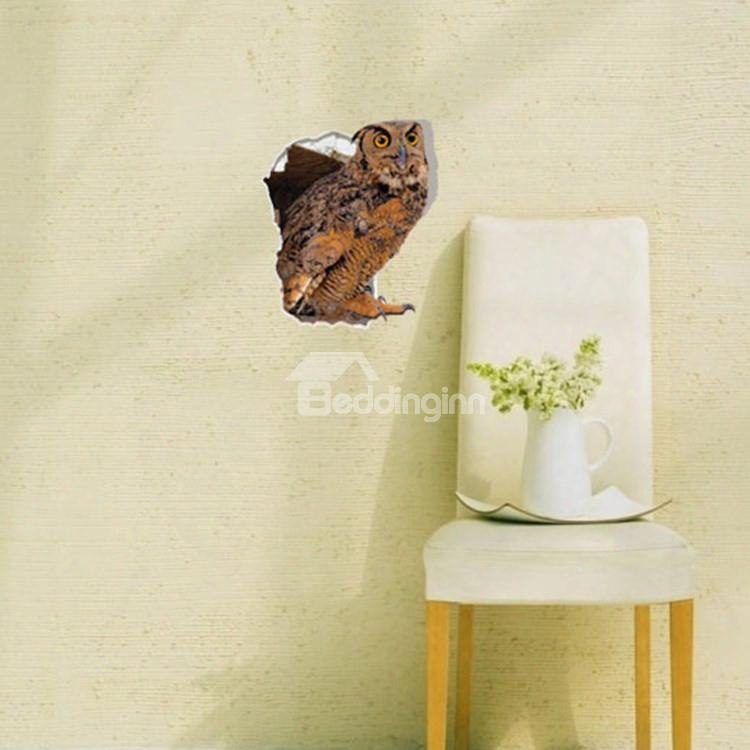 Amazing Creative Owl Pattern 3d Wall Sticker