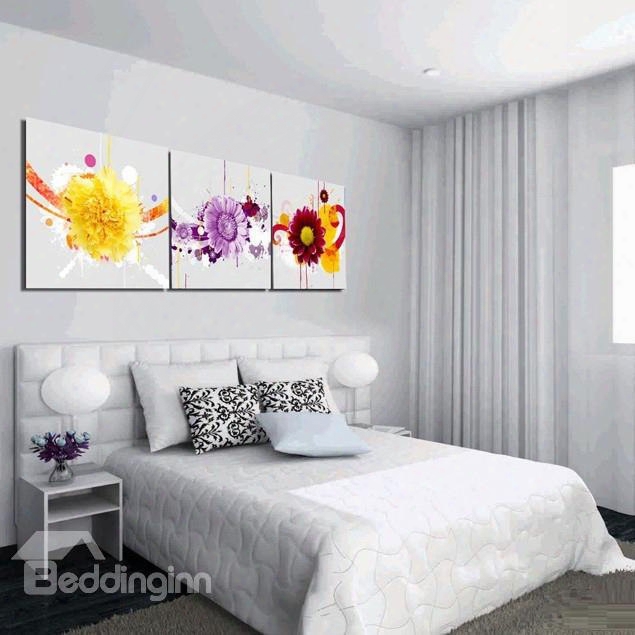 Amazing Various Colorful And Fancy Flowers Canvas Wall Art Prints