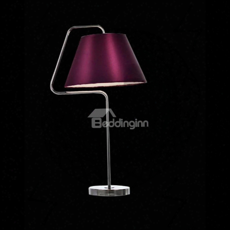 Charming Purple Metal Fabric Shade I Light Lamp