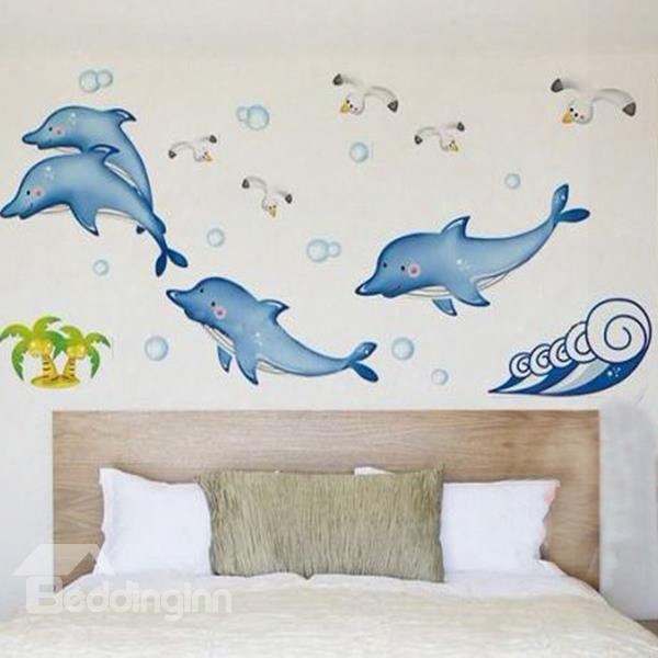 Elegant Super Lovely Dolphins Pattern Wall Stickers