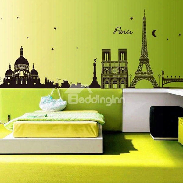 Fashionable Creative Towers Silhouette Wall Stickers