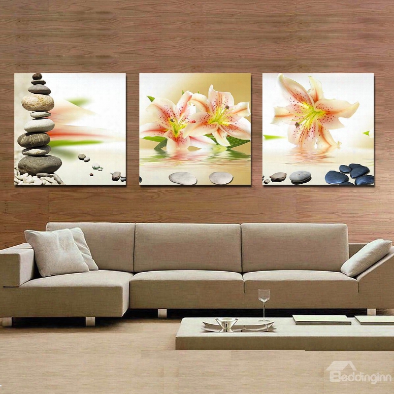 Fragrant Vivid Lily And Co Bblestone Film Art Wall Prints