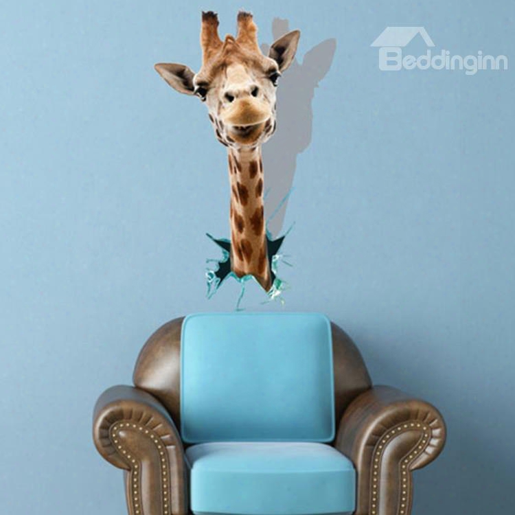 Lovely 3d Giraffe Pattern Decorative Wall Sticker