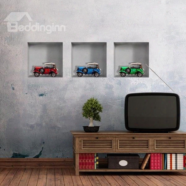 New Arrival Amazing 3d Car Patterns Wall Stickers