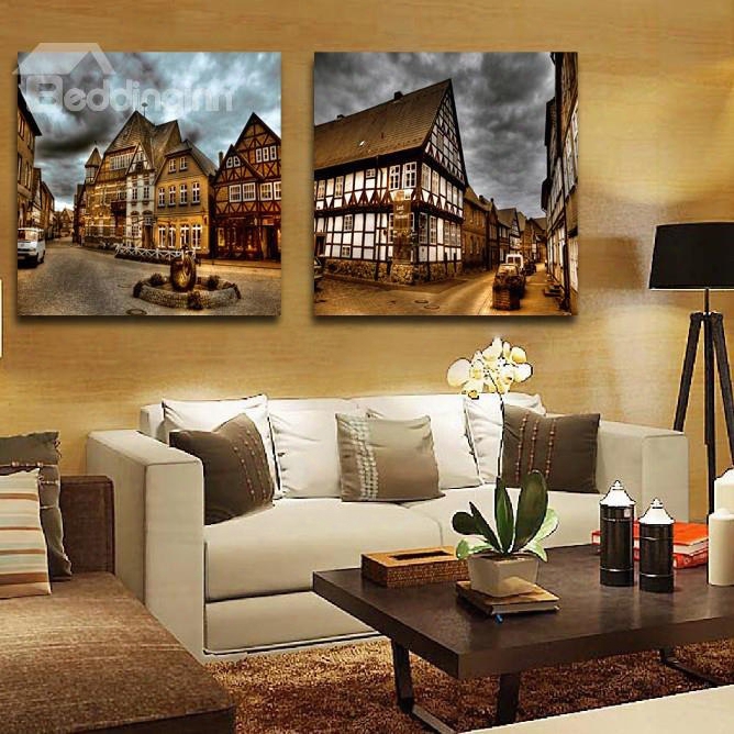 New Arrival Ancient Architecture Andd Dark Clouds Film Wall Art Prints