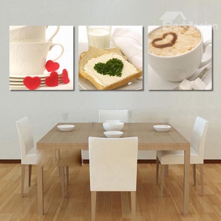 New Arrival Bread And Coffee In The Cup Cross Film Wall Art Prints