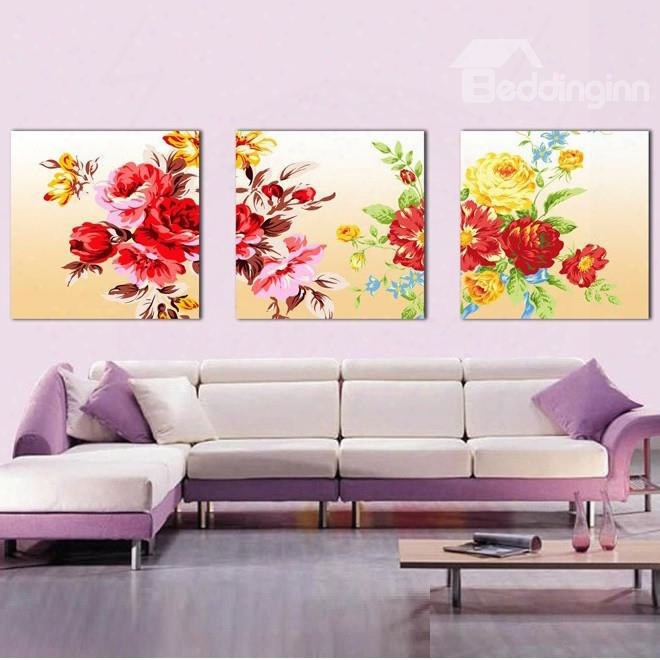 New Arrival Colorful And Delicate Flowers Canvas Wall Prints