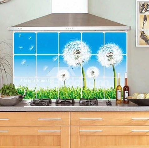 New Arrival Dandelion Anti-smoke Kitchen Wall Sticer