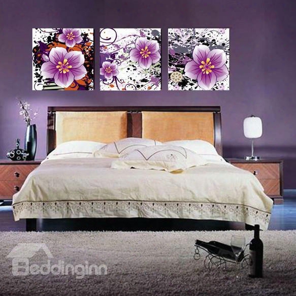 New Arrival Delicate Purple Flowers Blossom Canvas Wall Prints