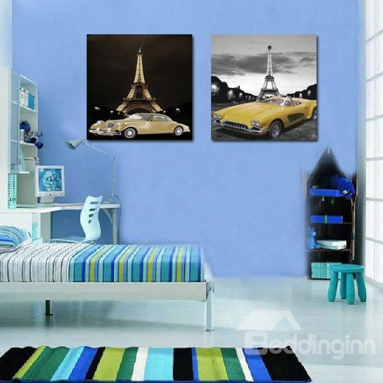 New Arrival Eiffel Tower And Cars Film Wall Art Prints