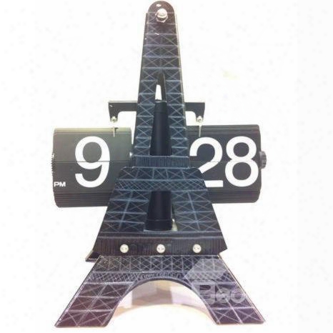 New Arrival European Style Eiffel Tower Flip Clock