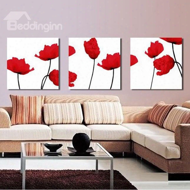 New Arrival Fantastic Red Flowers Wall Prints