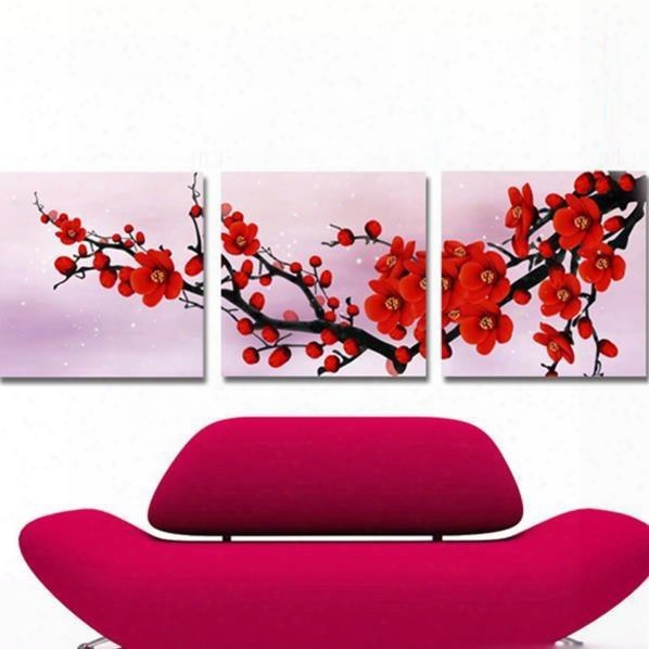 New Arrival Fragrant Plum Blossom Cross Film Wall Art Prints