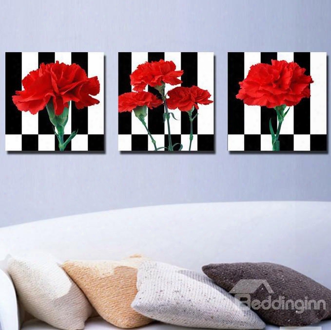 New Arrival Fragrant Red Carnation Canvas Wall Prints